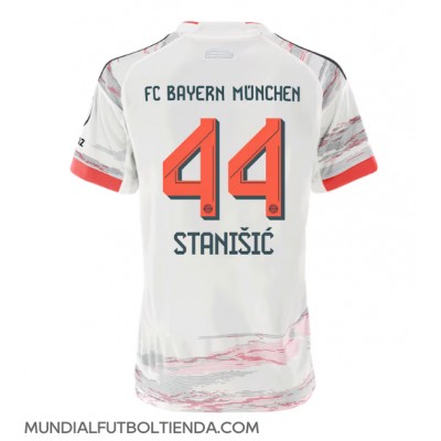 Camiseta Bayern Munich Josip Stanisic #44 Segunda Equipación Replica 2025-26 para mujer mangas cortas Camiseta Bayern Munich Josip Stanisic #44 Segunda Equipación Replica 2025-26 para mujer mangas cortas
